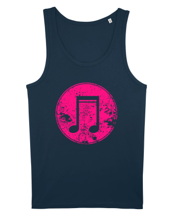 Retro Music Note Navy