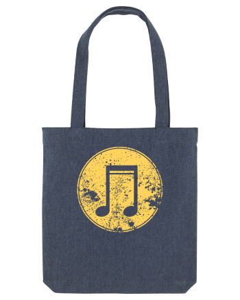 Retro Music Note Midnight Blue