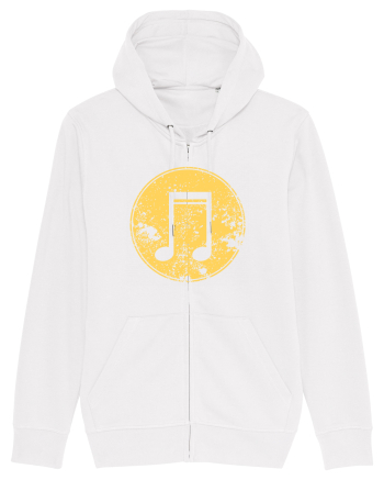 Retro Music Note White
