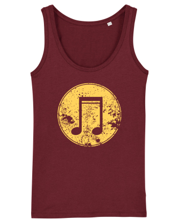 Retro Music Note Burgundy