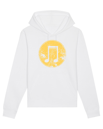 Retro Music Note White