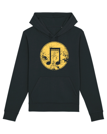 Retro Music Note Black