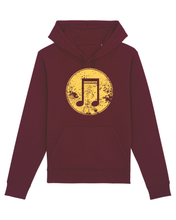 Retro Music Note Burgundy