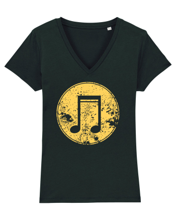Retro Music Note Black