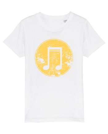Retro Music Note White