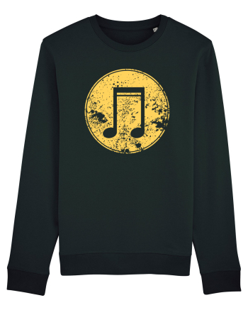 Retro Music Note Black