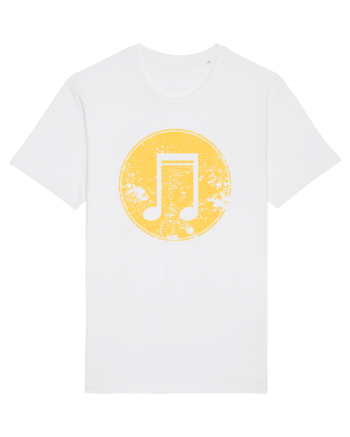 Retro Music Note White