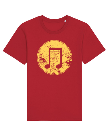 Retro Music Note Red