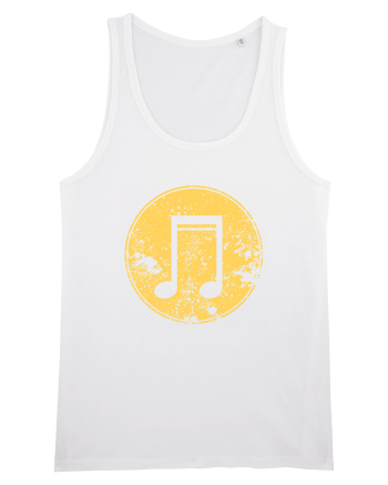 Retro Music Note White