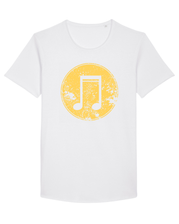Retro Music Note White