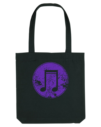 Retro Music Note Black