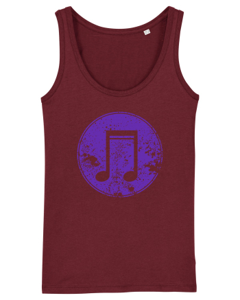 Retro Music Note Burgundy