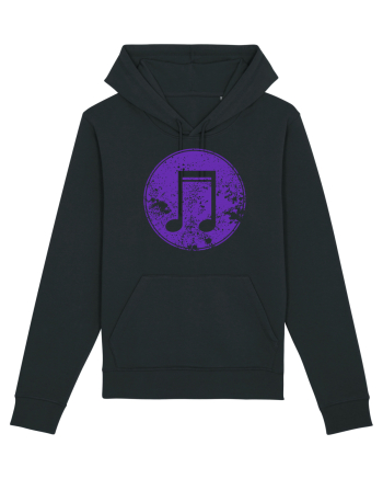 Retro Music Note Black