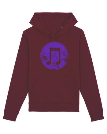 Retro Music Note Burgundy