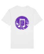 Retro Music Note Tricou mânecă scurtă Unisex Rocker