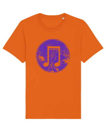 Retro Music Note Bright Orange