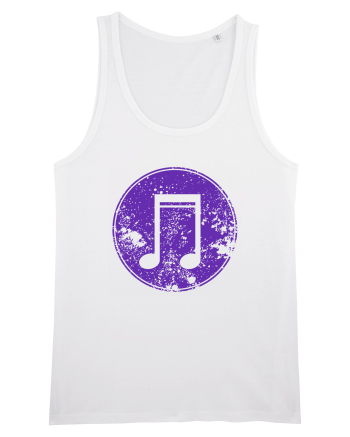 Retro Music Note White