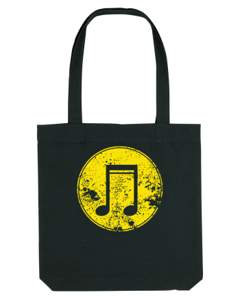 Retro Music Note Black