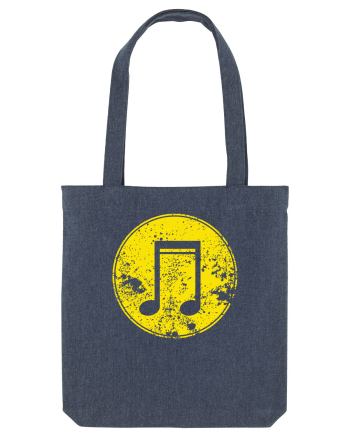 Retro Music Note Midnight Blue