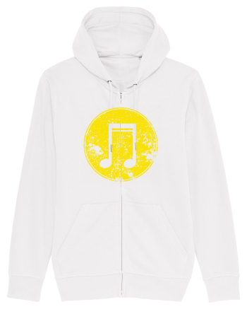 Retro Music Note White