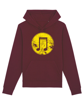 Retro Music Note Burgundy