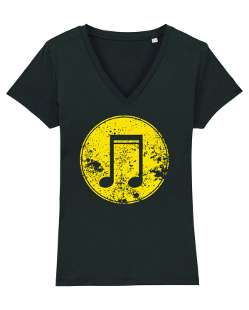 Retro Music Note Black
