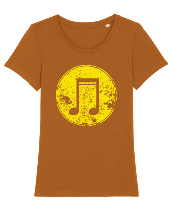 Retro Music Note Roasted Orange