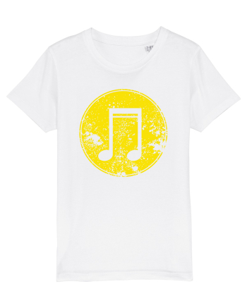 Retro Music Note White