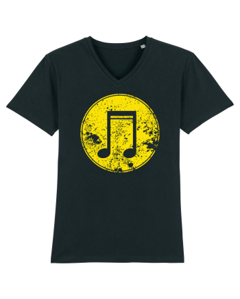 Retro Music Note Black