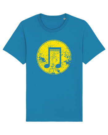 Retro Music Note Azur