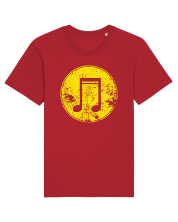 Retro Music Note Red