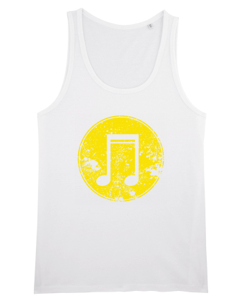 Retro Music Note White