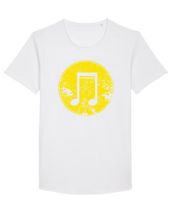 Retro Music Note White