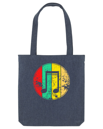 Retro Music Note Midnight Blue