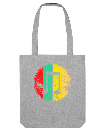 Retro Music Note Heather Grey