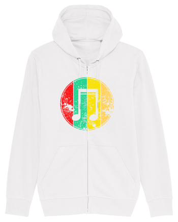 Retro Music Note White