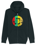 Retro Music Note Hanorac cu fermoar Unisex Connector