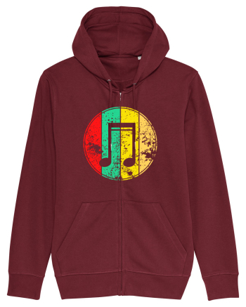 Retro Music Note Burgundy