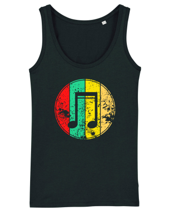 Retro Music Note Black
