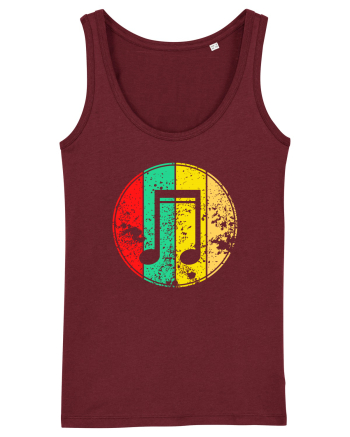 Retro Music Note Burgundy