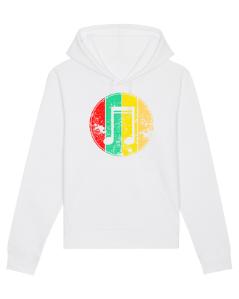 Retro Music Note White