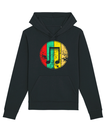 Retro Music Note Black