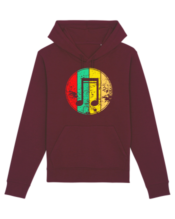 Retro Music Note Burgundy