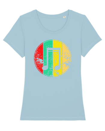 Retro Music Note Sky Blue