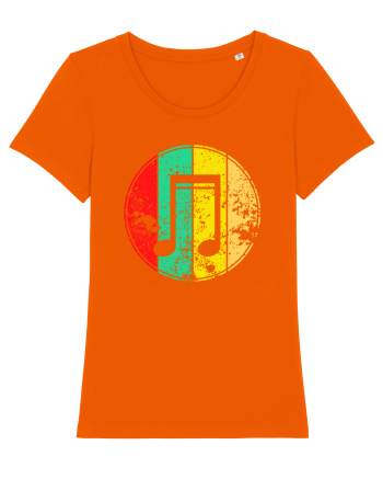 Retro Music Note Bright Orange
