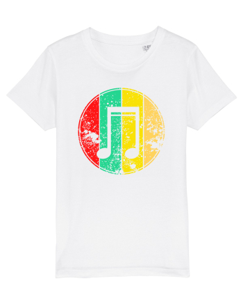 Retro Music Note White