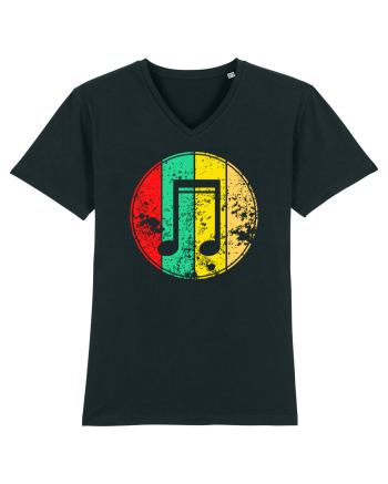 Retro Music Note Black