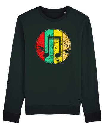Retro Music Note Black