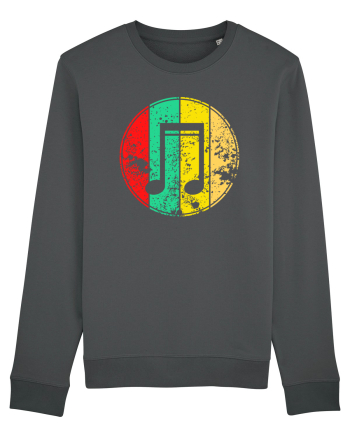 Retro Music Note Anthracite