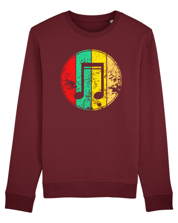 Retro Music Note Burgundy